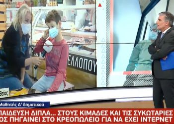 Τηλεκπαίδευση: Συγκινεί 9χρονος στην Πάτρα – Χωρίς laptop και ίντερνετ κάνει μάθημα σε κρεοπωλείο!