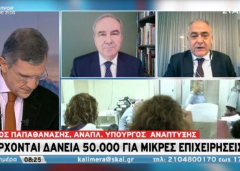 Παπαθανάσης: Δάνεια 30.000-50.000 ευρώ σε μικρές επιχειρήσεις με 90% εγγύηση Δημοσίου