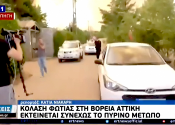 Eπίθεση σε συνεργείο της ΕΡΤ από πυρόπληκτο πολίτη στη Δροσοπηγή (VIDEO)