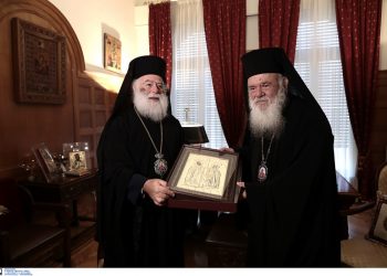 Τον αρχιεπίσκοπο Ιερώνυμο επισκέφτηκε ο πατριάρχης Αλεξανδρείας Θεόδωρος