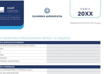 ΕΝΦΙΑ: Εντός της ημέρας έρχονται τα εκκαθαριστικά