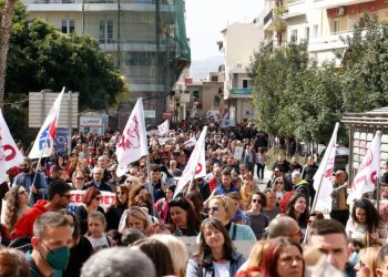 Ηράκλειο: Μεγάλη συμμετοχή στην απεργιακή συγκέντρωση