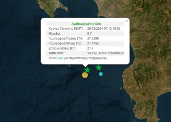 Διπλός σεισμός 5,7 και 5,6 Ρίχτερ – Ταρακουνήθηκε η Αθήνα