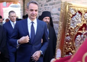 Στο Αγιο Όρος ο Κυριάκος Μητσοτάκης – Ανακοίνωσε έργα ύψους 100 εκατομμυρίων ευρώ ως το 2030 – Φωτογραφίες